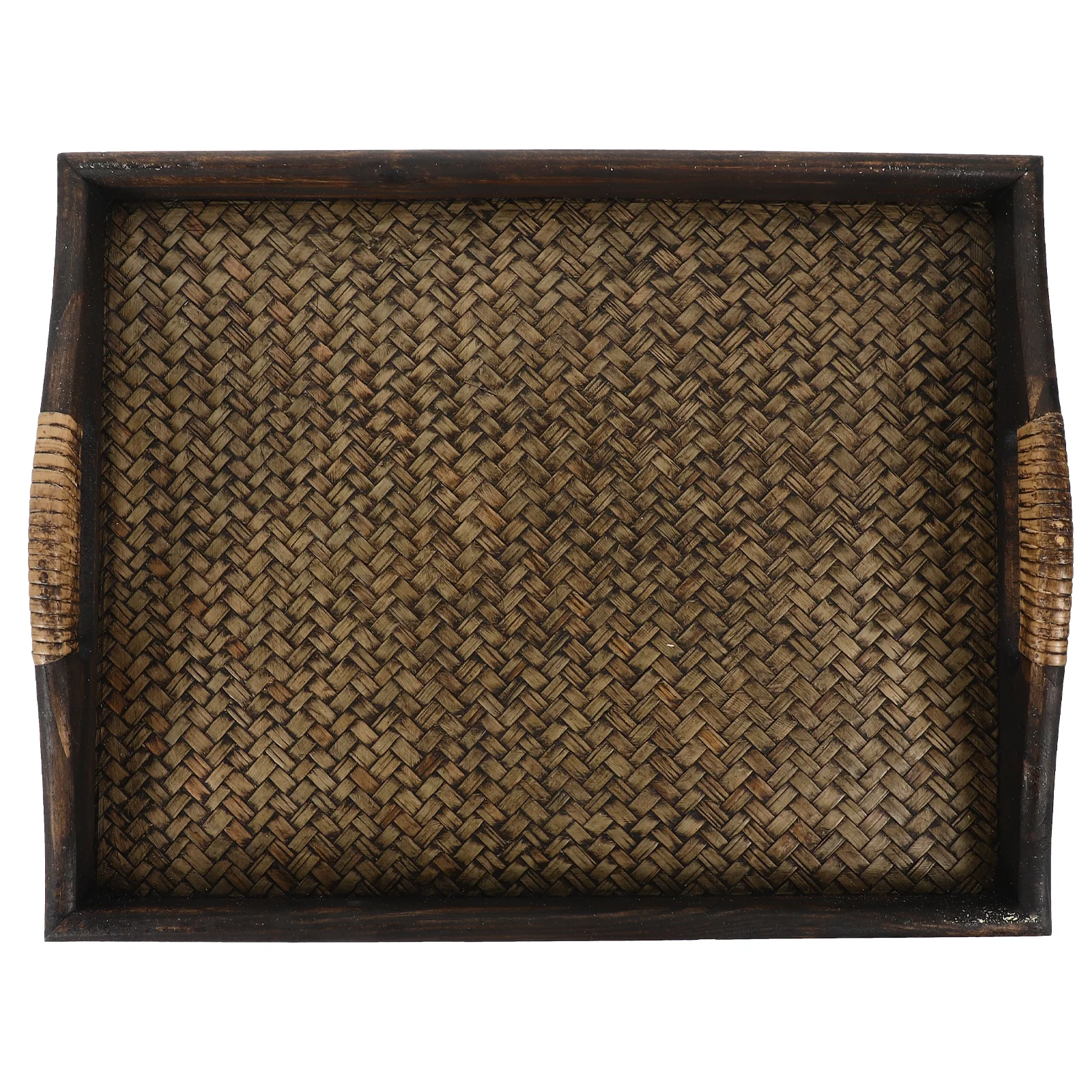 

Wooden Pallet Desktop Tea Tray Water Cup Rectangle Serving Trays for Party Rectangular