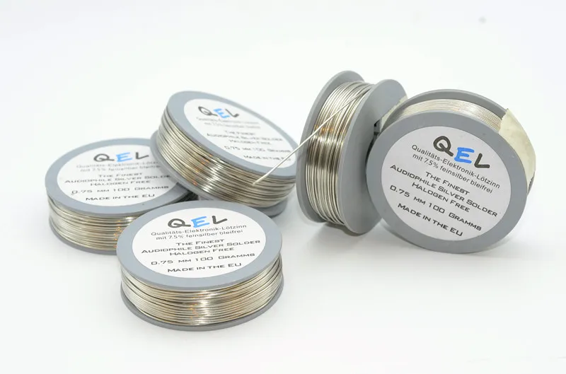 5m German QEL High-Purity Silver Containing Classic Soldering Wire Fever Audio Silver Soldering 7.5% Silver Wire Diameter 1.0mm