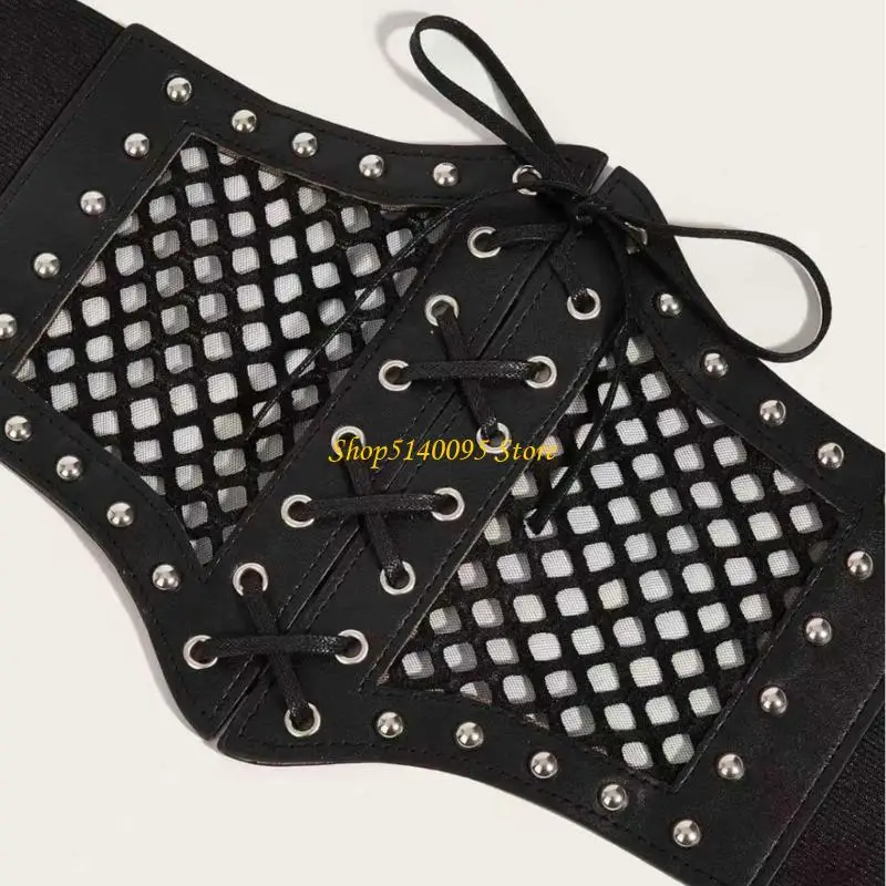 DXAE Flexible PU Leather Support Belt Adjustable Waistband For Physical Activity Stage Performances