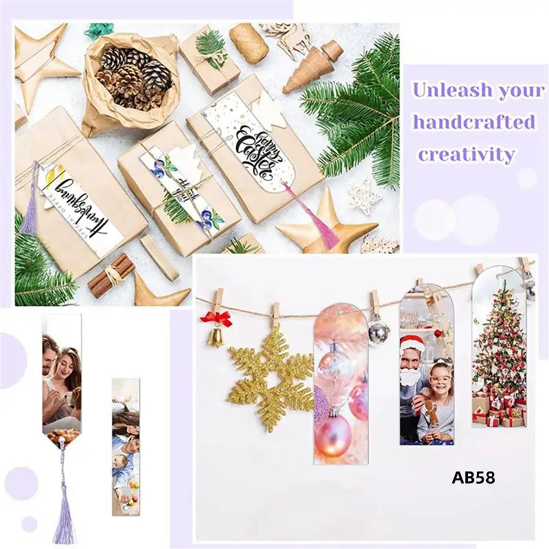 292Pcs Acrylic Bookmarks Blanks,Sublimation Acrylic Book Markers, DIY Crafts Projects Sublimation Accessories For Women