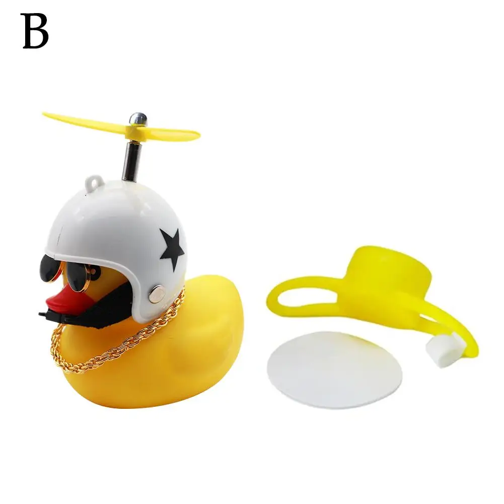 Für kleine gelbe Ente Ornamente Fahrrad gebrochen Wind Ente Helm Dekoration Elektro fahrzeug Auto zentrale Steuerung niedliche Ornamente – Detail 18