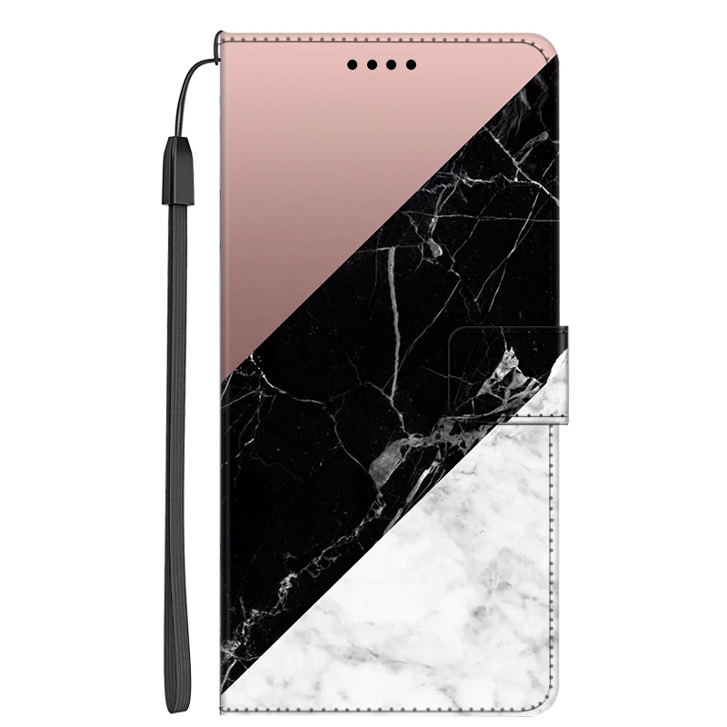 Flip Case For TCL 305 30 SE 306 Marble Stand Magnetic Wallet Leather Case For TCL 30E 30SE TCL 10 Pro TCL 10 5G UW Coque Shield