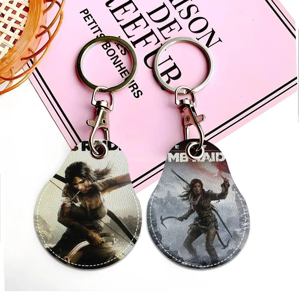 لارا كروفت تومب رايدر باب التحكم في الوصول المفاتيح فندق الأسرة مفاتيح الوصول الغطاء الواقي بطاقة الهوية العلامات الموجودة في قاعدة المفتاح