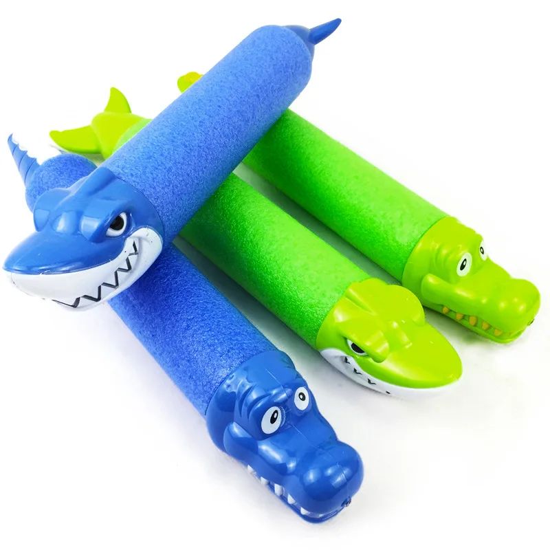 Kids Toys Pistol Blaster Summer Animal Head Water Guns  Outdoor Games Swimming Pool Shark Crocodile Squirter Toys For Children