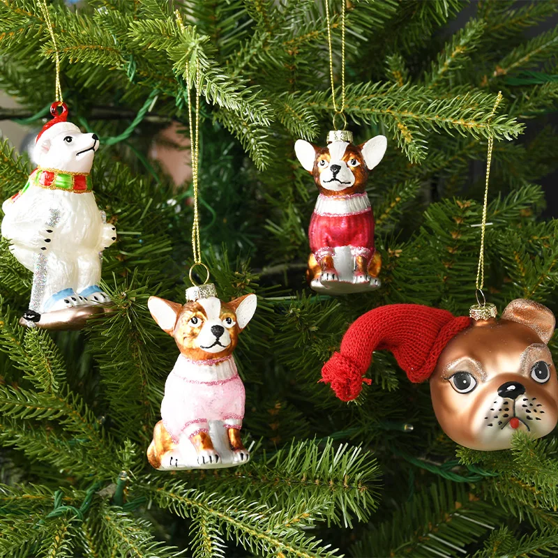 

Creative Christmas Decorations Glass Ski Bear