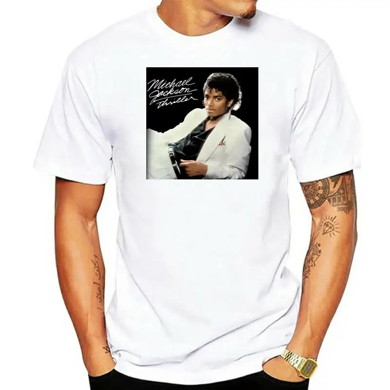 New Michael Jackson Thriller Classic 1982 Album Mens Retro Vintage T Shirt