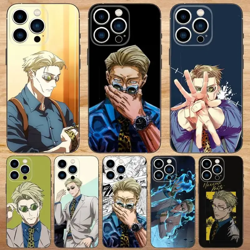 Kento Nanami Jujutsu Kaisen Phone Case For iPhone15,14,13,12,11,Pro,Max,Plus,Mini,X,XS,XR,8,7,6,S,Plus,SE Soft Black Case