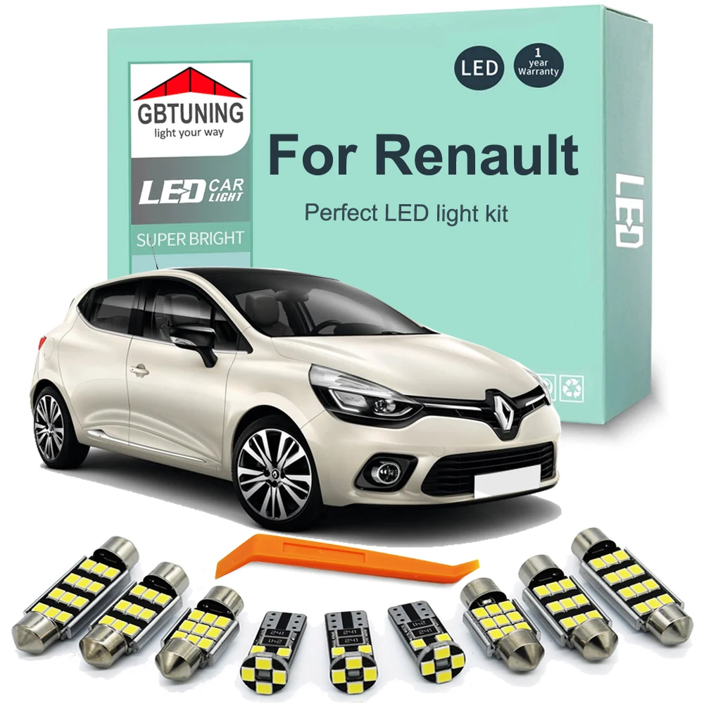 

For Renault Megane Clio Laguna Captur Kadjar Scenic Espace Koleos 2 3 4 Car Accessories Canbus LED Interior Dome Map Light Kit