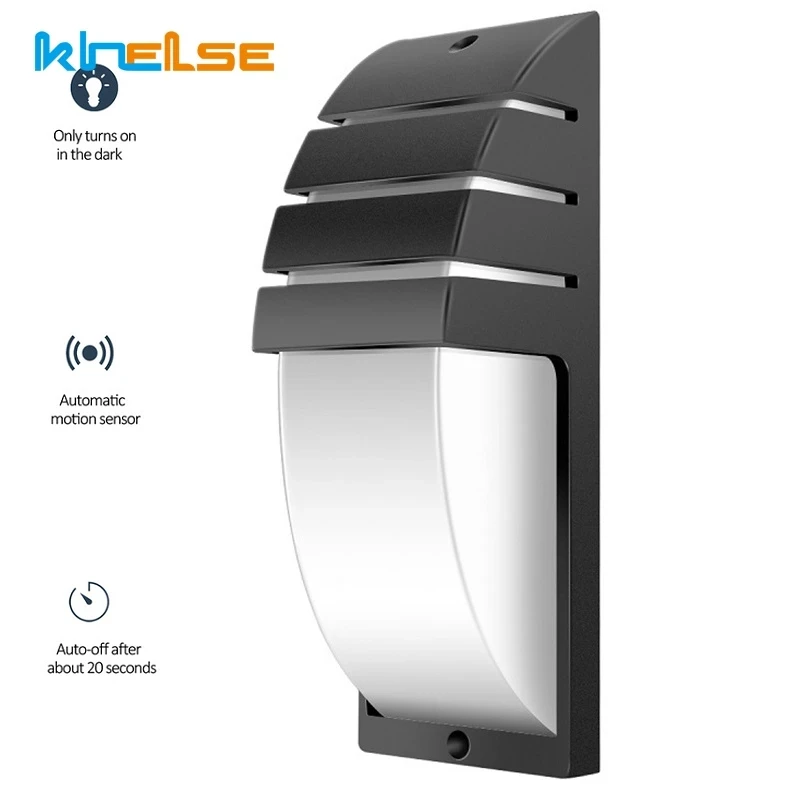 10W 18W LED duvar ışık su geçirmez sundurma ışık Modern LED duvar lambası Radar hareket sensörü avlu bahçe açık ışık AC90 ~ 260V
