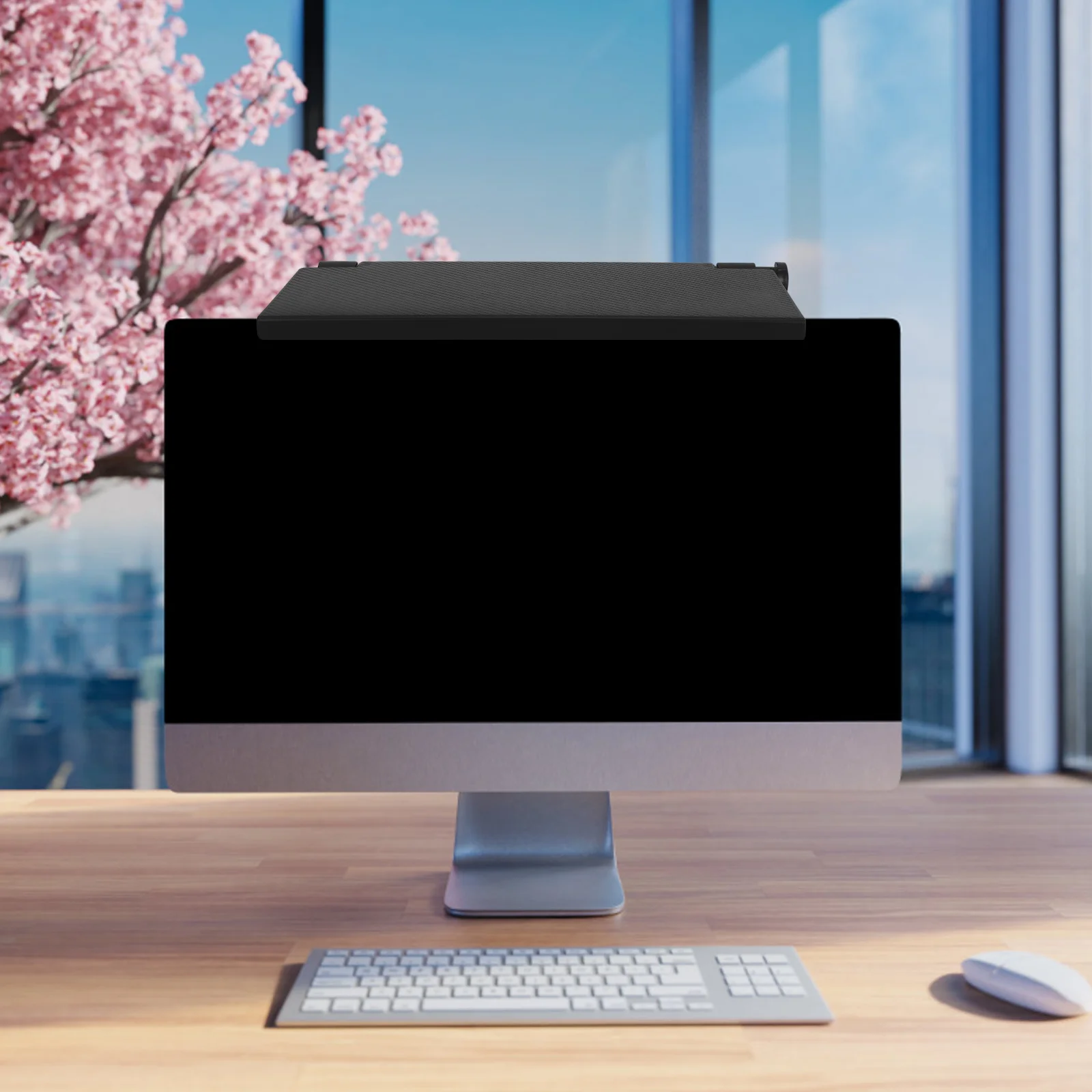 

Screen Top Shelf Holder Rack Router Storage Organizer Monitor Shelf for Office Bedroom Living Room Rack