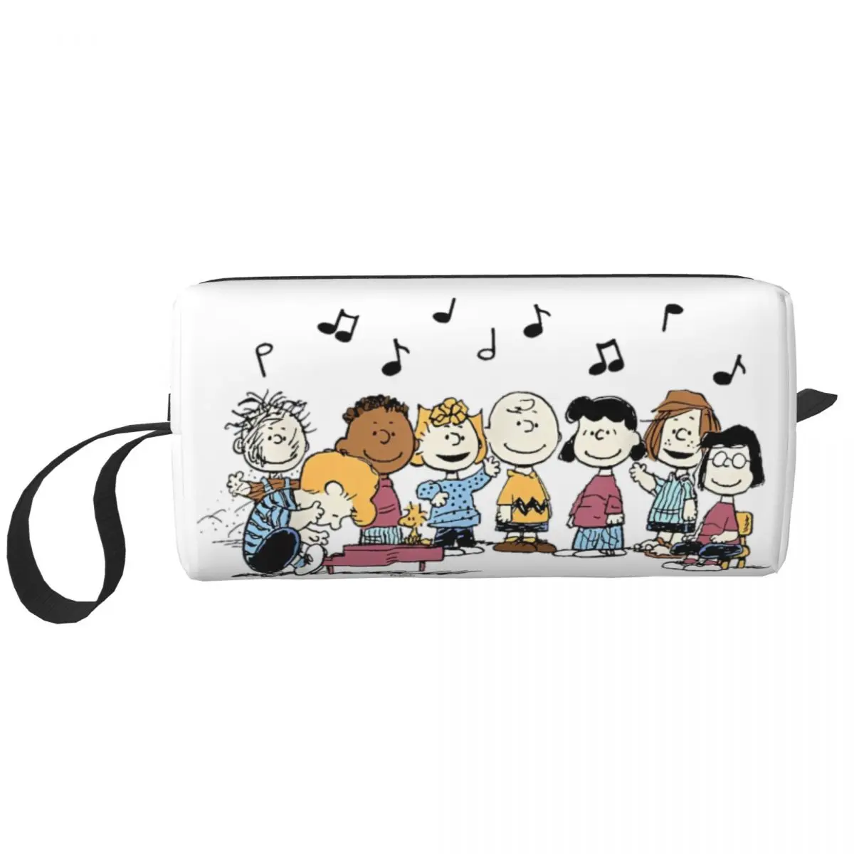 Snoopy Charlie Sally Music Makeup Bags Cartoon Women Cosmetic Bag Trendy Travel Makeup Organizer Case