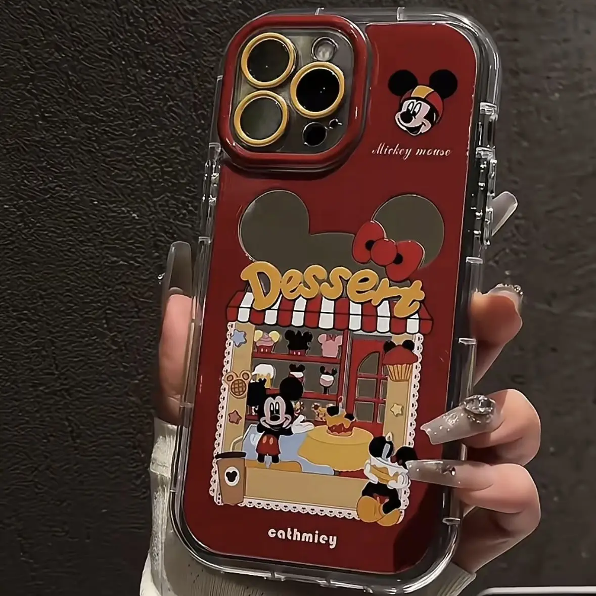 Disneys Mickeys Minnies Muizen Etalage Telefoonhoesje voor iPhone 16 15 14 13 12 11 Pro Max 7 8 Plus XR XS MAX Y2K Leuke achterkant