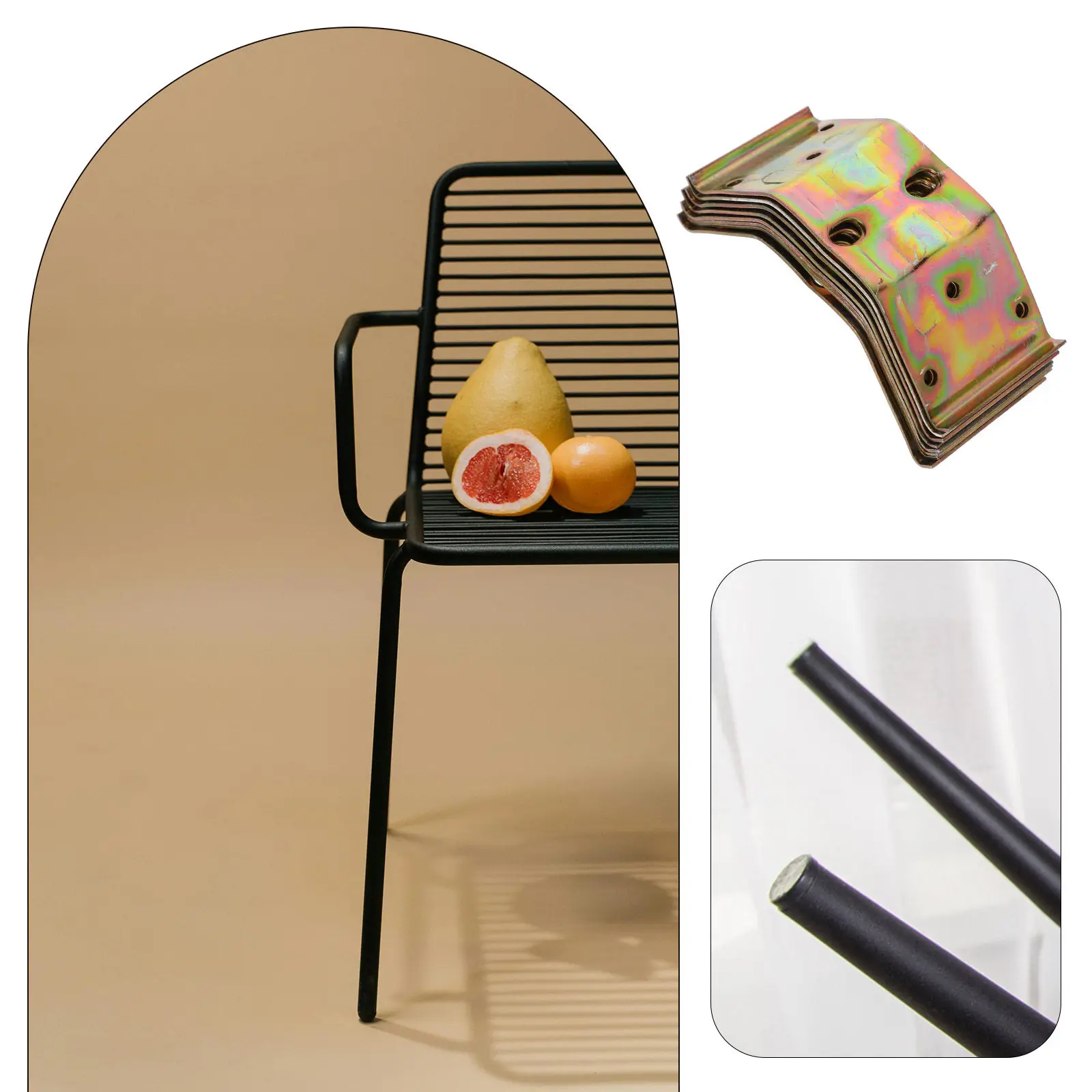 

8 шт. железных мебельных соединителей для стульев и шкафов, угловые опоры, кронштейны, простая установка