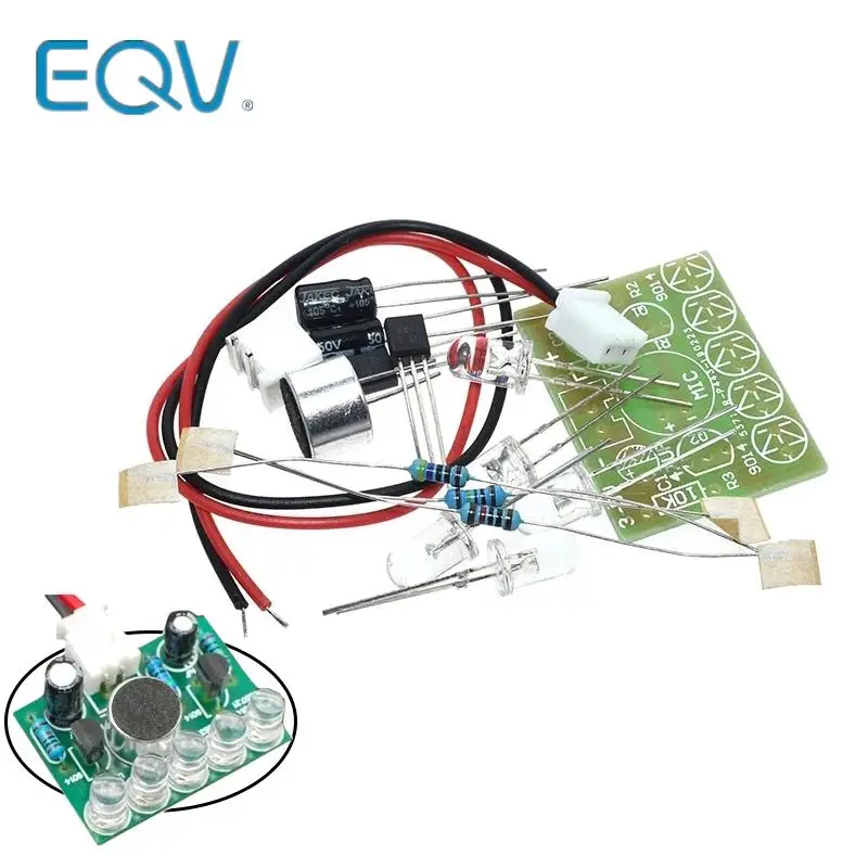 Elektronische Grappige Kit Voice Control Melody Lamp Led Melody Licht Diy Productie Suite Learning Elektronische Kits Pcb Laboratorium