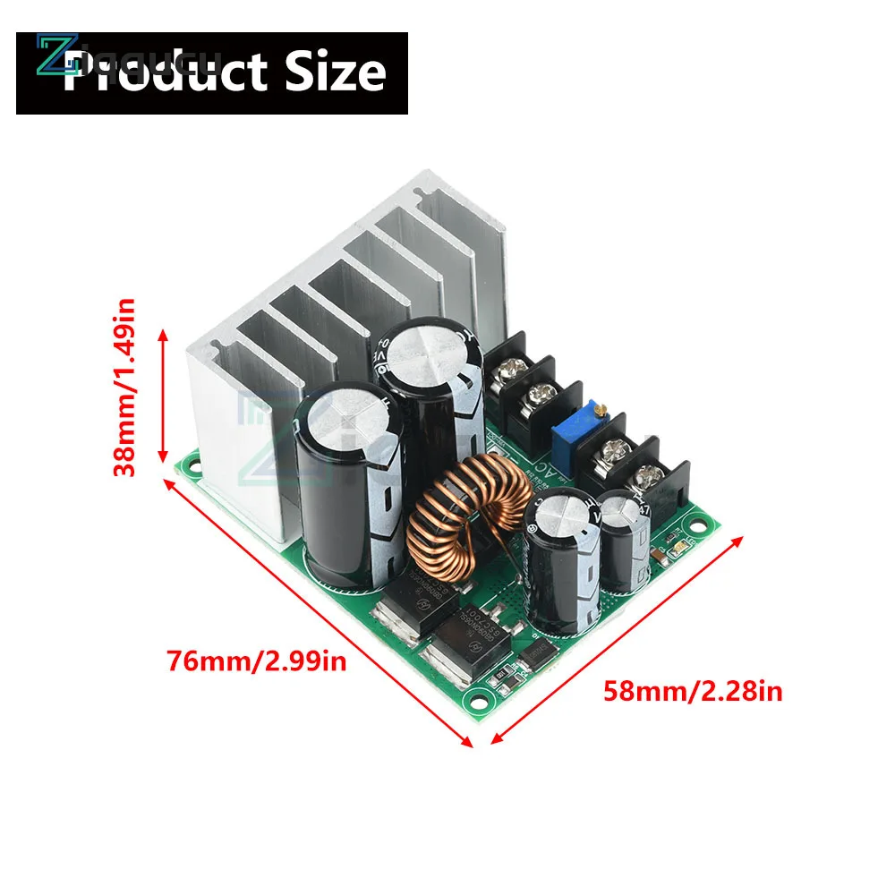 AC5-25V/DC8-38V Input To DC3.3-32V Output High Current AC-DC Buck Power Module DC-DC Adjustable Voltage Regulator Power Module