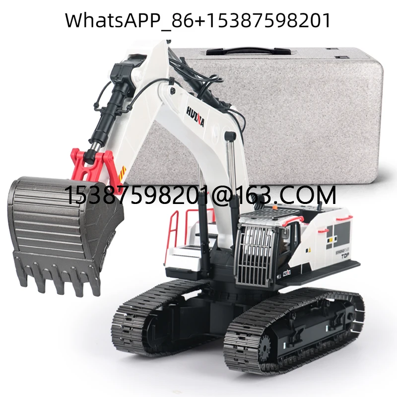 1/14 HUINA Metal RC Excavator Truck Car Remote Control Model 1594 Light Battery Sound Outdoor Toys For Boys TH19286-SMT4