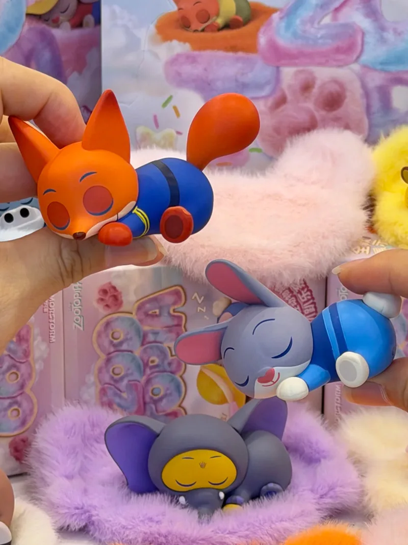 

Подлинная серия Disney Zootopia 2, лежачий забавный диван, слепая коробка, Джуди Ник, аниме-фигурки, декор, орнамент, коллекционная подарочная игрушка