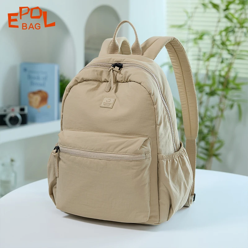 

Epol Small Backpack for Women 2025 Trend Casual Fashion Sports School Backpack Nylon Waterproof Laptop Travel Female Bag 3071-16