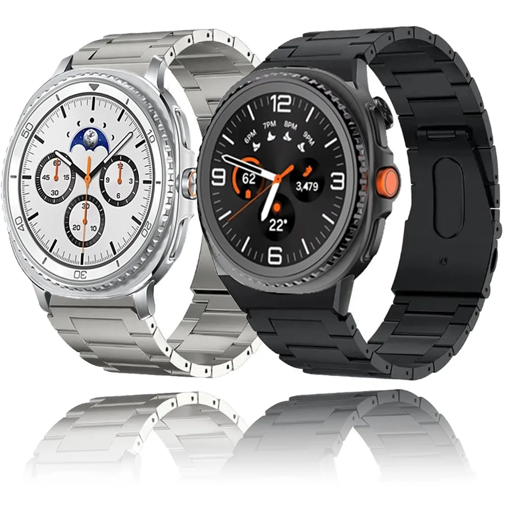 

Легкий титановый металлический ремешок для Samsung Galaxy Watch Ultra 2025 47 мм, ремешок из нержавеющей стали Galaxy Watch 8, 40 мм, 44 мм, классический 46 мм