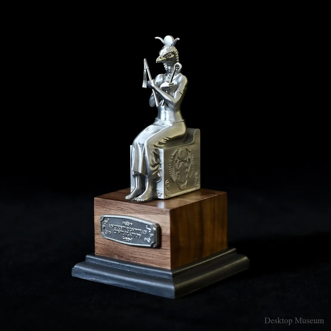 95MM Seated Egyptian Statue Ornament Resin DIY Model Figurine Decoration Craft Gift for Men and Women