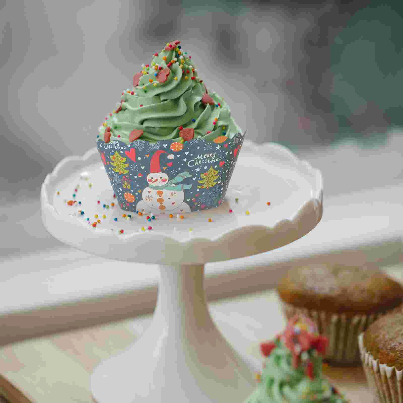 150 ชิ้นมัฟฟินคริสต์มาสเค้กถ้วยเบเกอรี่เครื่องมือทําขนม DIY Bakeware อุปทาน