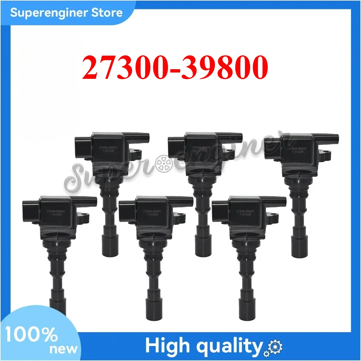 6 Pcs  Ignition Coil 27300-39800  for 2003-2006 Hyundai Terracan Kia Sorento 3.5L   2730039800