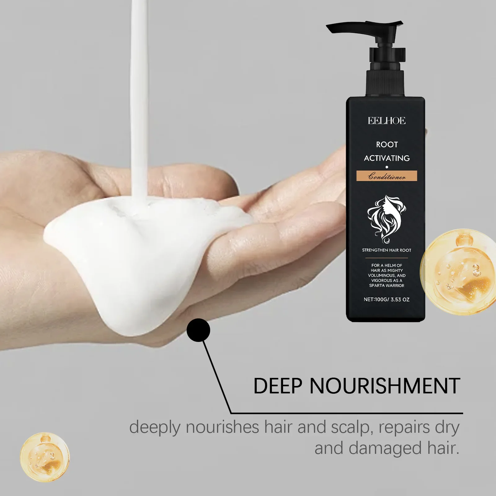

Eelhoe Olive Oil Hair Care Conditioner Keep Smooth Scalp Massage Improve Thicken Nourish Health Roots Conditioner for Silky Hair