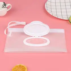 Light Weight Portable Cartoon Baby Kids Wet Wipes Clutch Carrying Bag Wet Paper Tissue Container Dispenser Snap-strap Pouch