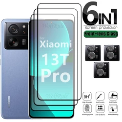 6 en 1 para Xiaomi 13T Pro vidrio para Mi 13T Pro vidrio templado cubierta completa Protector de pantalla Mi 11T 12T 13T Pro 11 12 Lite 13 vidrio
