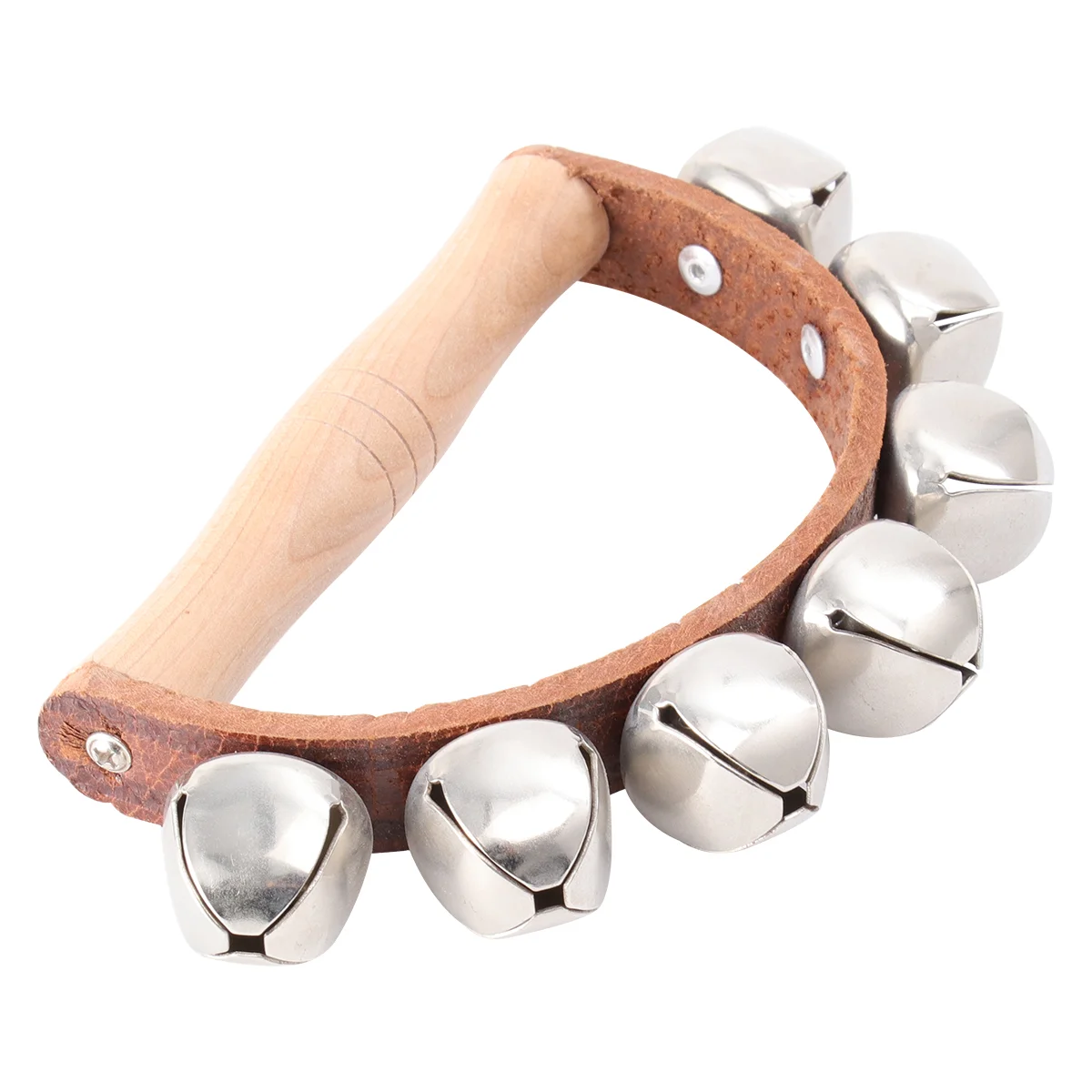 Houten Orff Halve Cirkel Slaginstrument Holding Bel Rammelaar G13-5b Muziekinstrumenten Kinderen Educatief Speelgoed Jingle Kind