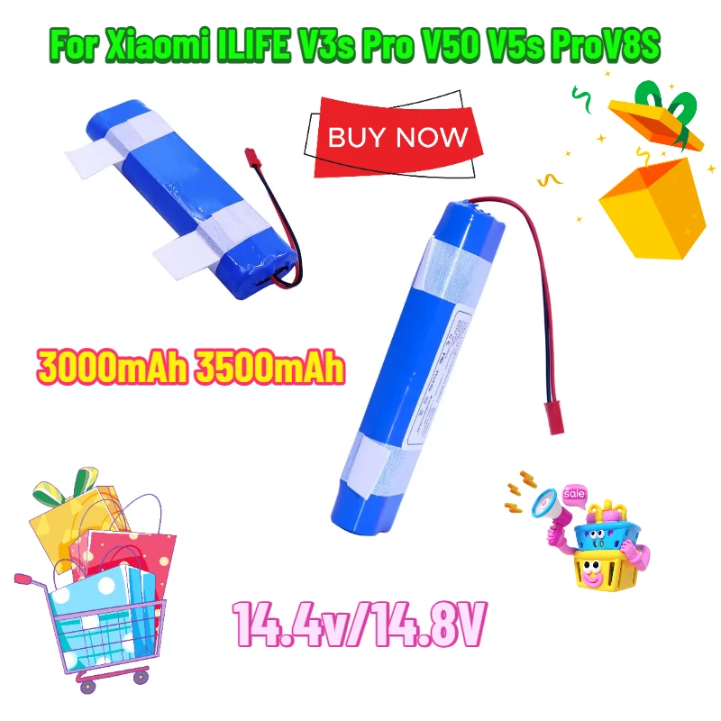 

3000mAh 3500mAh 14.4v/14.8V for Xiaomi ILIFE V3s Pro V50 V5s ProV8S
