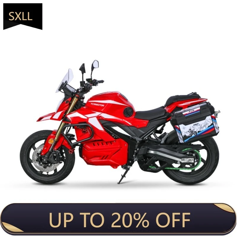 SXLL Super 170KM/H 96V120Ah Lithium Battery 15kW Water Cooling Middle Chain Motor ADV Electric Motorcycle for Adult