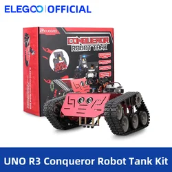 ELEGOO Conqueror Robot Tank with UNO R3, IR Remote etc. Intelligent and Educational Toy Car Robotic Kit Compatible with Arduino