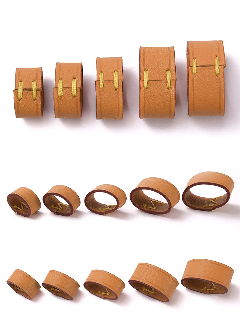 Genuine leather strap ring for designer bag strap handle holder Vachetta cowskin bag parts accessories