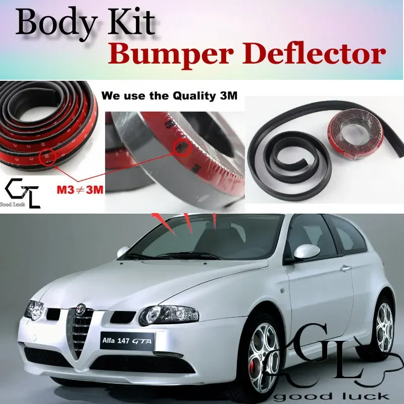 Bumper Lip Deflector Lips For Alfa Romeo 147 / GTA AR Front Spoiler Skirt For TOPGEAR Friends Car Tuning / Body Kit / Strip