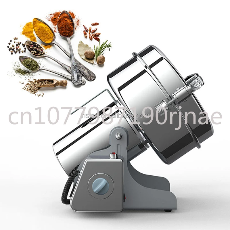 Electric Stainless Steel Grain Mill Grinder Commercial Spice Grinder Pulverizer Dry Grinder Grinding Machine