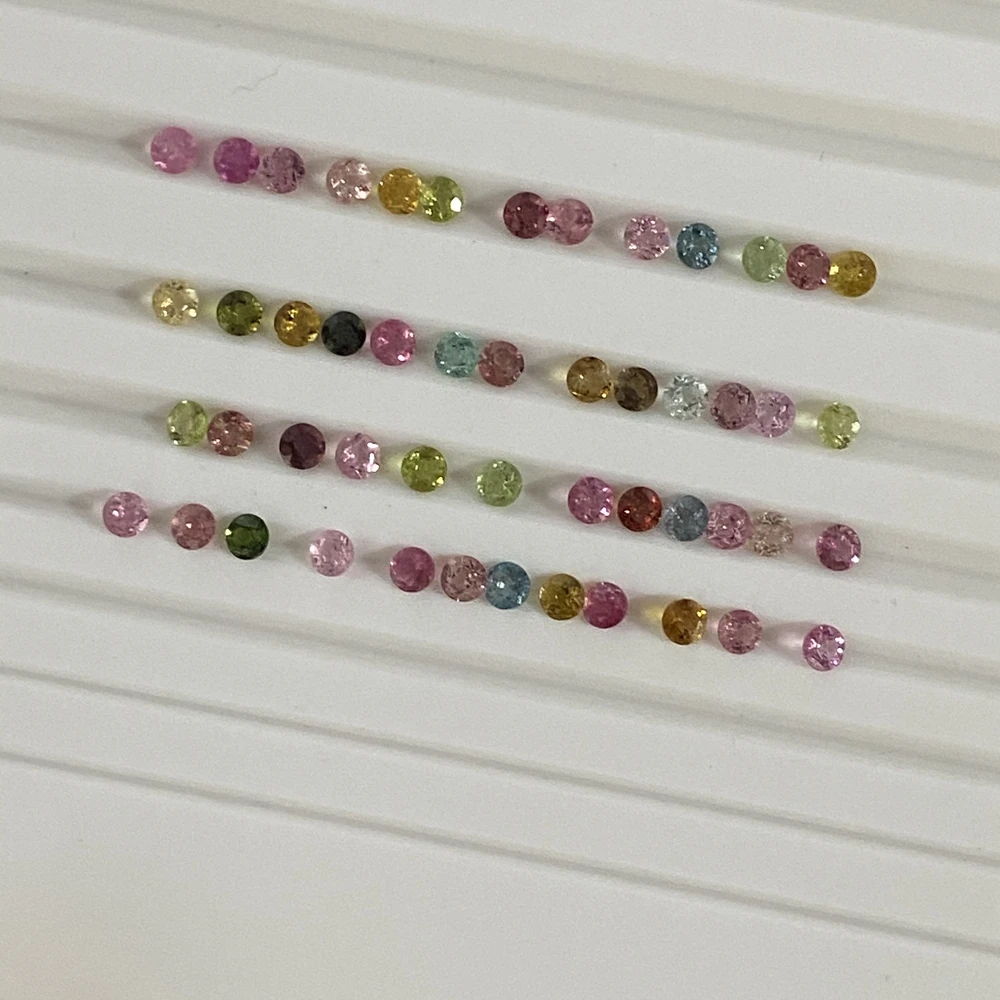 150 قطعة 1 حقيبة جودة 0.8-3 مللي متر الحجر الأصلي 100% التورمالين الطبيعي أحجار كريمة مفكوكة #5