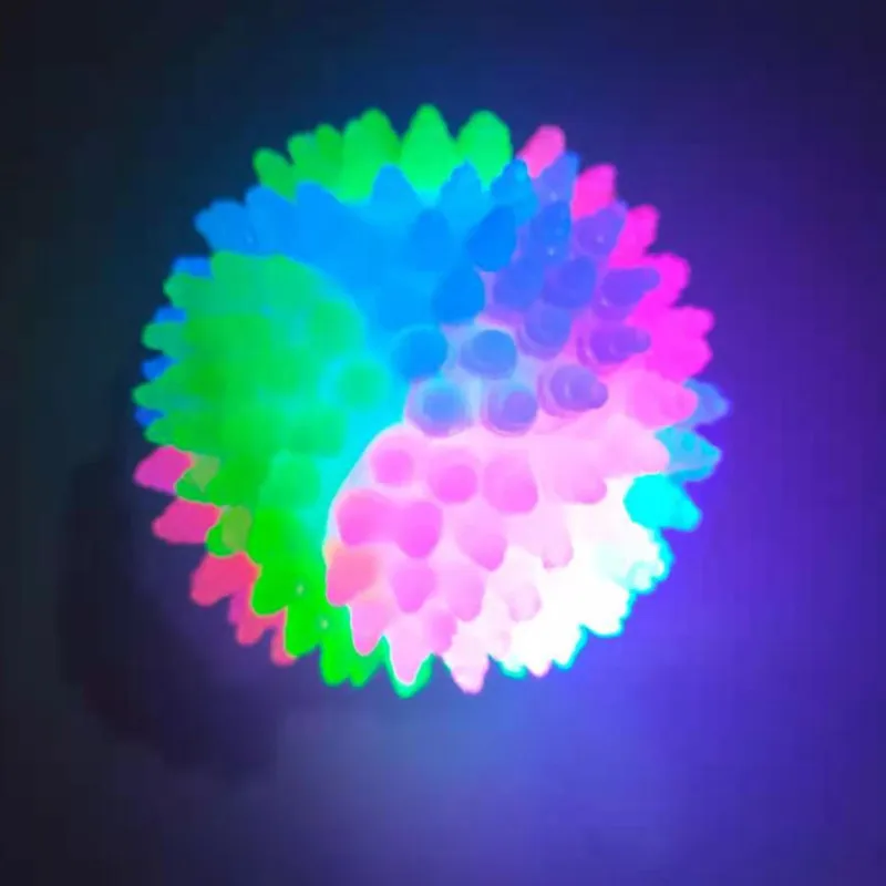 1/2/3/5pcs Dogs toys Luminous rubber ball Dog Training Elastic Ball TPR Tri Color Glow Throw Ball