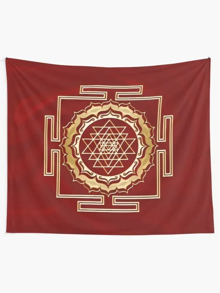 Shri Yantra - Cosmic Conductor of Energy, Sacred Geometry Tapestry Aesthetic Room Decors Wall Decoration Tapestry