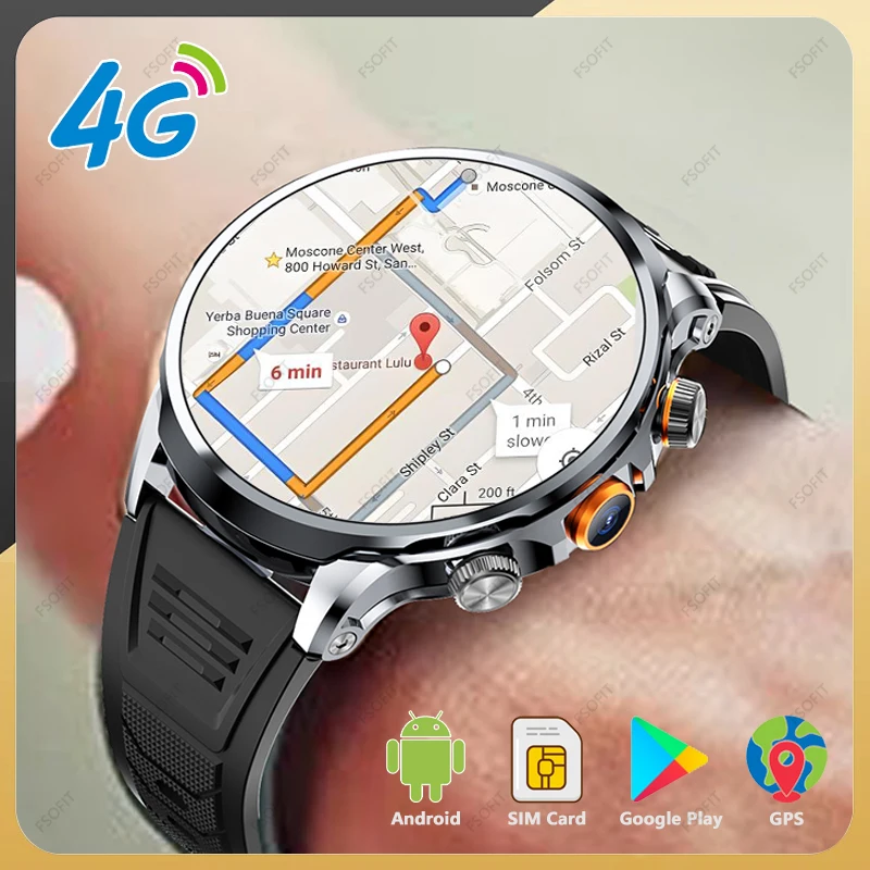 

Google Play 1.95-inch Smart Watch 4G Net Bluetooth SIM Card Download APP Camera GPS WIFI NFC Call Android Men Women Smartwatch