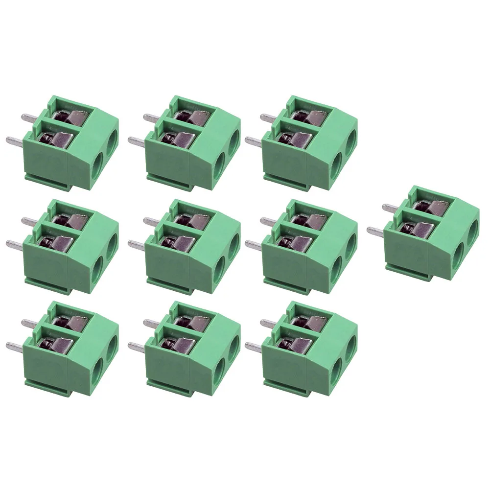 

2P Terminal Block PCB Mount Connector Brass Tin Plated Pin Header Firm Operation M2.5 Steel Zinc Plated Screws