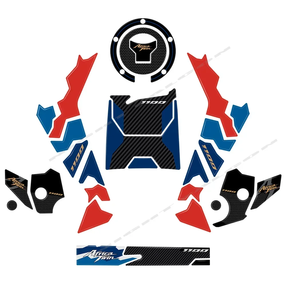 For Honda Africa Twin 1100 L CRF1100 Adventure Sports 2024 Motorcycle Tank Pad Protection 3D Gel Epoxy Resin Sticker image 6