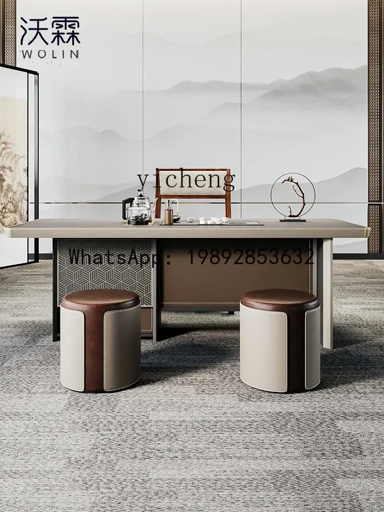

BB Office Chinese Style Tea Table Household Coffee Table Light Luxury Reception Kung Fu Tea Table and Chair Combination