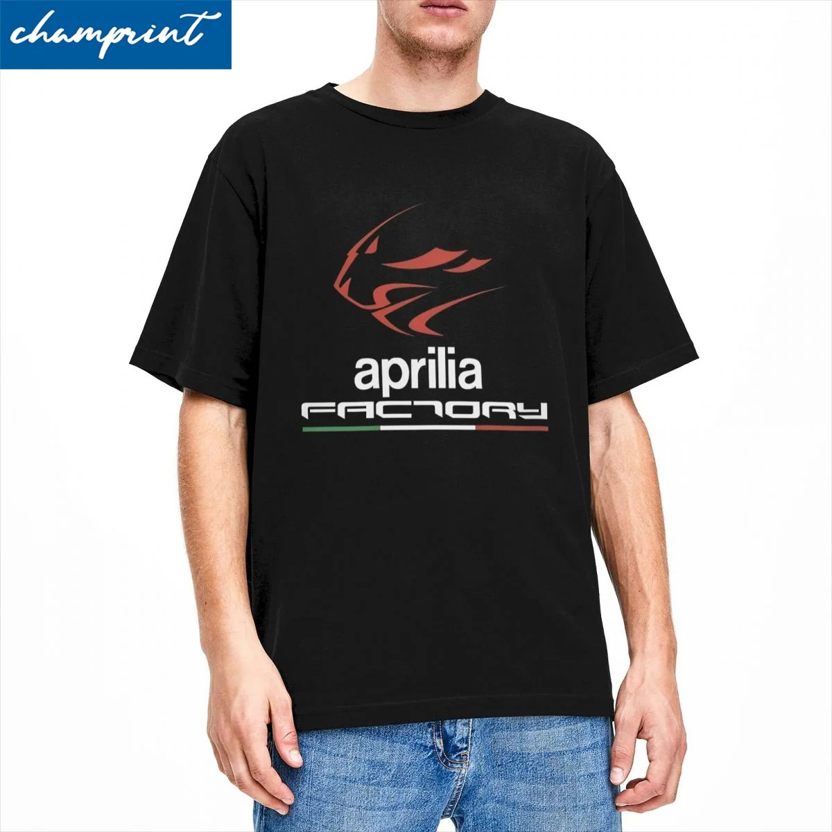 

Aprilia Racing футболки для мужчин и женщин мотоциклетная винтажная хлопковая футболка с круглым воротником и короткими рукавами футболка летняя одежда