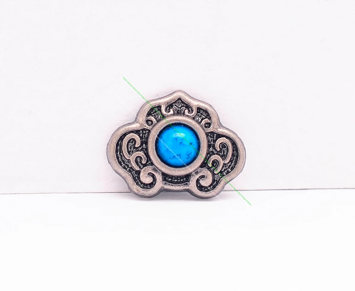 10Pcs 15*20mm Vintage Decoration Purse Leathercraft Collar Accessories Conchos DIY Handcraft leather Screw Back Wallet Buckle