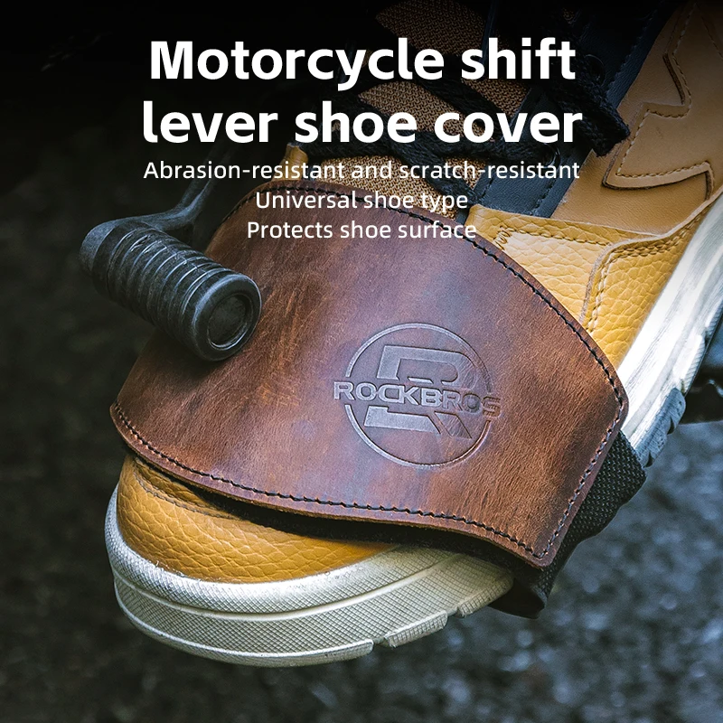 ROCKBROS Motorcycle Shift Cover Anti-Slip Wear-Resistant Shift Rubber Boot Fits Most Shoes Adjustable Motorbike Boot Protective