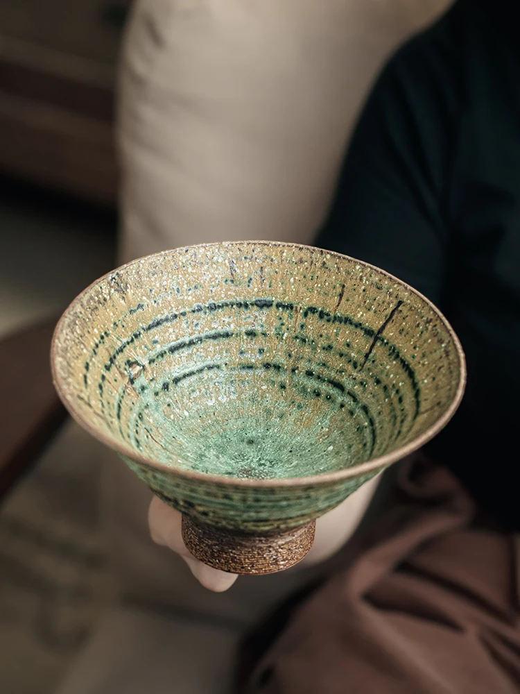 

Чаша ручной работы в стиле ретро, 6,5 дюйма, японская миска для лапши из говядины, деревенская керамика