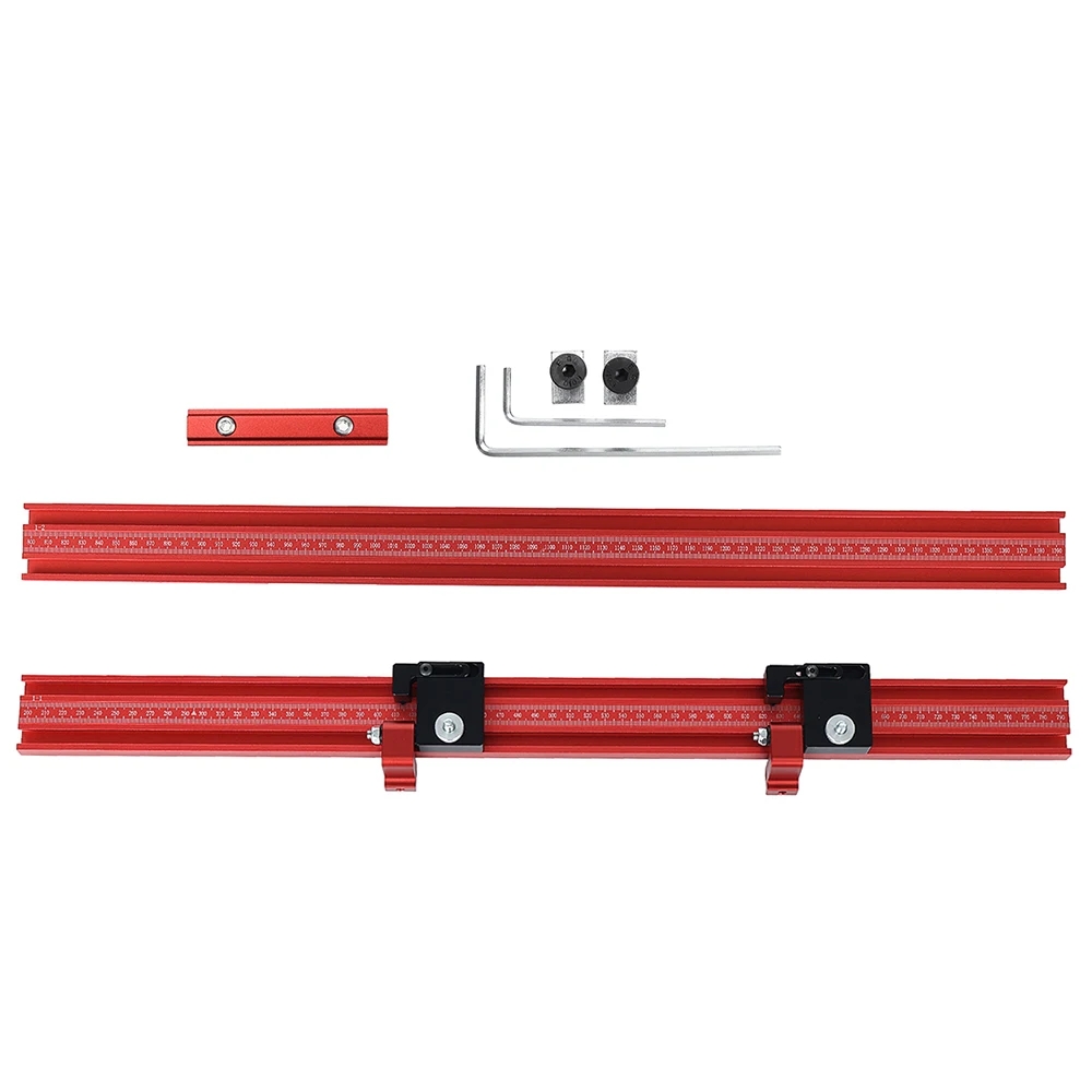 Woodworking Extension Guide Rail T-track T-Slot Aluminium Alloy Miter Track Jig Fixture Slot for Saw Table Workbench DIY Tool