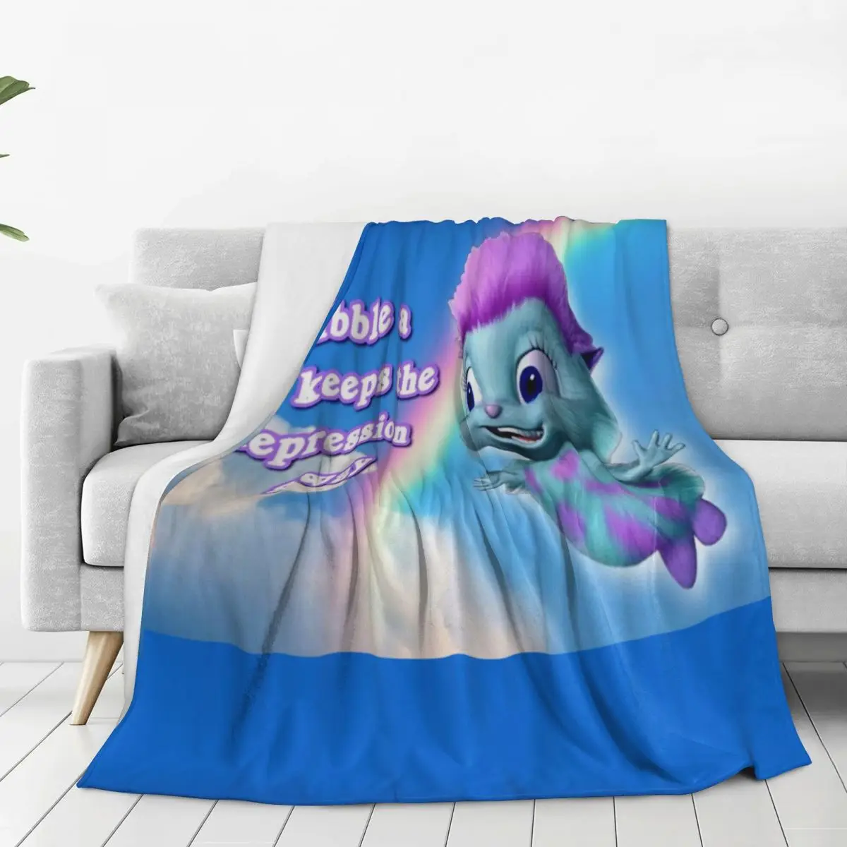 A Bibble A Days Keeps The Depression Away Blankets Flannel Warm Throw Blankets Sofa For Couch Bedding Travel Throws Bedspread