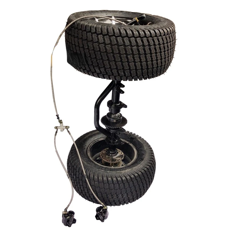 For DIY Modified Three-Wheel Four-Wheel Motorcycle Kart Differential Rear Axle Rear Suspension Chain Drive 12-Inch Aluminum Tire